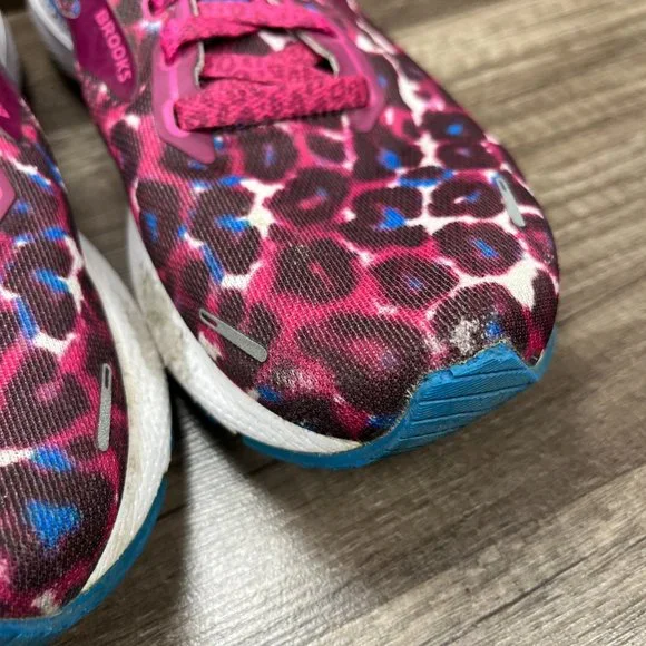 Brooks Adrenaline GTS 22 Pink Leopard Womens US Size 10 EUR 42 Running Shoes - Picture 10 of 15